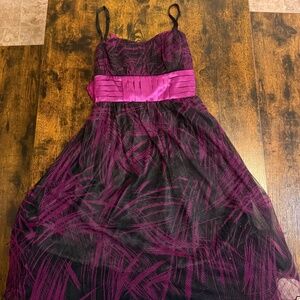 Semi-Formal Black and Purple Dress, S